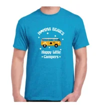 Happy-little-campers-on-blue-tshirt.webp