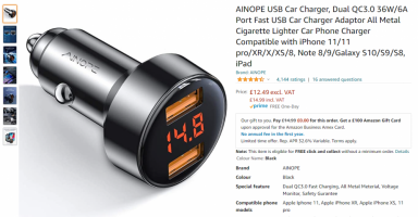 Thlevel Dual USB Charger Socket, Dual 5V/4.2A USB Car Charger