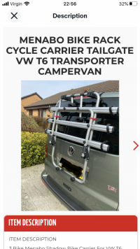 Bike rack for vw t6 tailgate deals