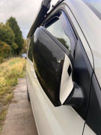 VW T5.1 - T6.1 Carbon Mirror Cover Pair - Chilli Jam Vans