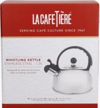 La Cafetière Stainless Steel Whistling Stovetop Kettle, 1.3L, Silver.jpeg