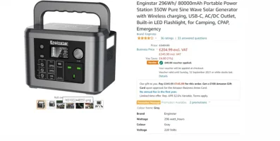 Sold - Enginstar 296Wh/ 80000mAh Portable Power Station 350W Pure Sine Wave  Solar Generator with Wireless charging, USB-C, AC/DC Outlet, Built-in LED |  VW T6 Transporter Forum