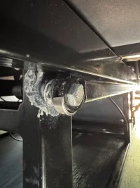damaged bearing on rock n roll bed in hired campervan.webp