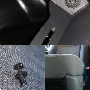 Swivel seat trim screw