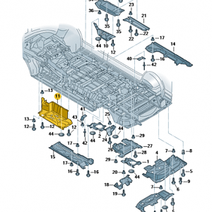 o/s (right) Underbody trim T6